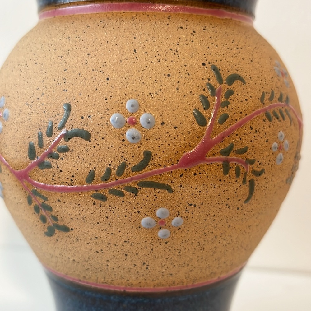 VINTAGE JASON PARSLEY STUDIO POTTERY STONEWARE CERAMIC VASE DECOR - Picture 2 of 9
